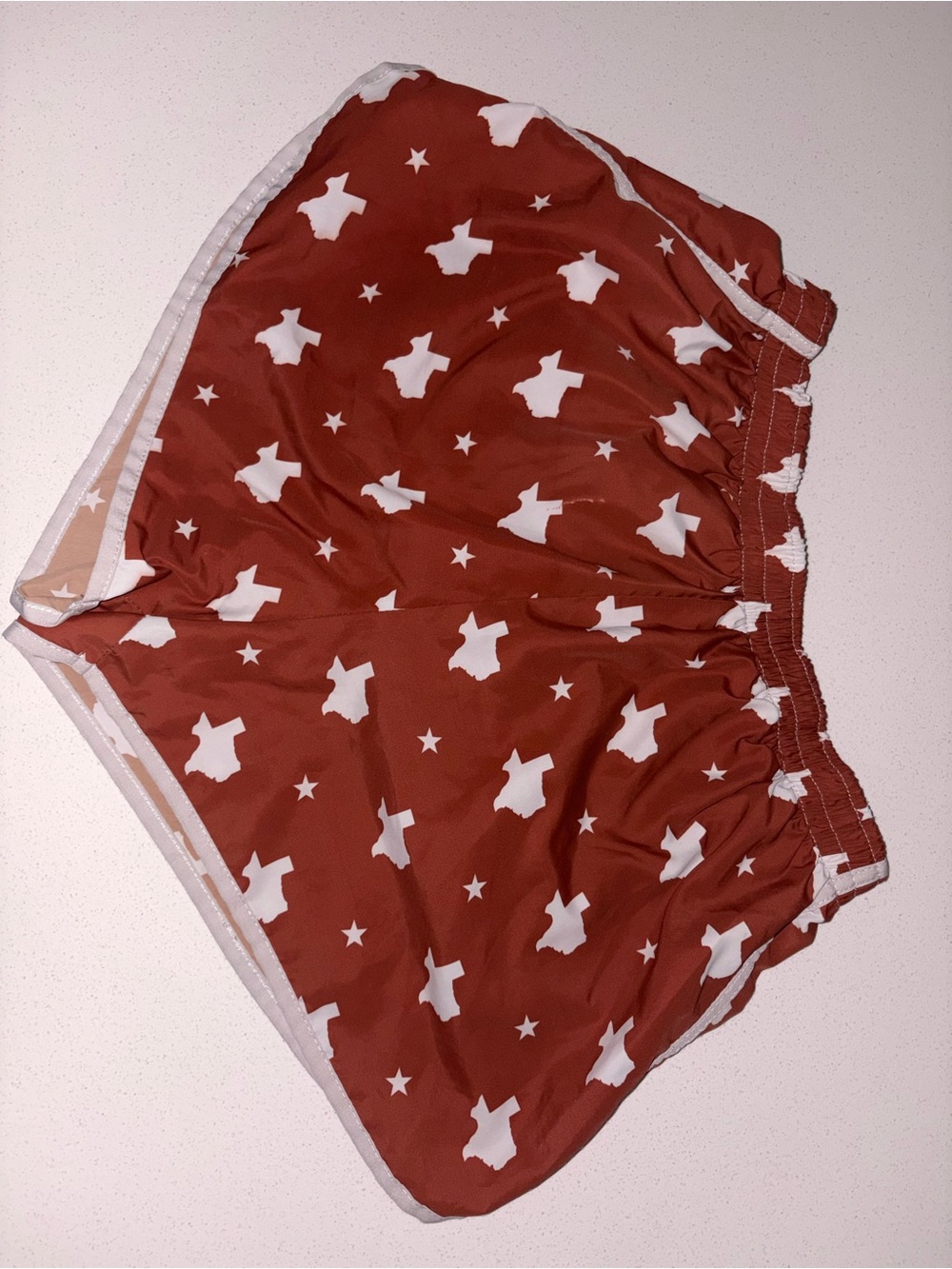Azarhia Rust Orange Texas Print Shorts Size M - Used